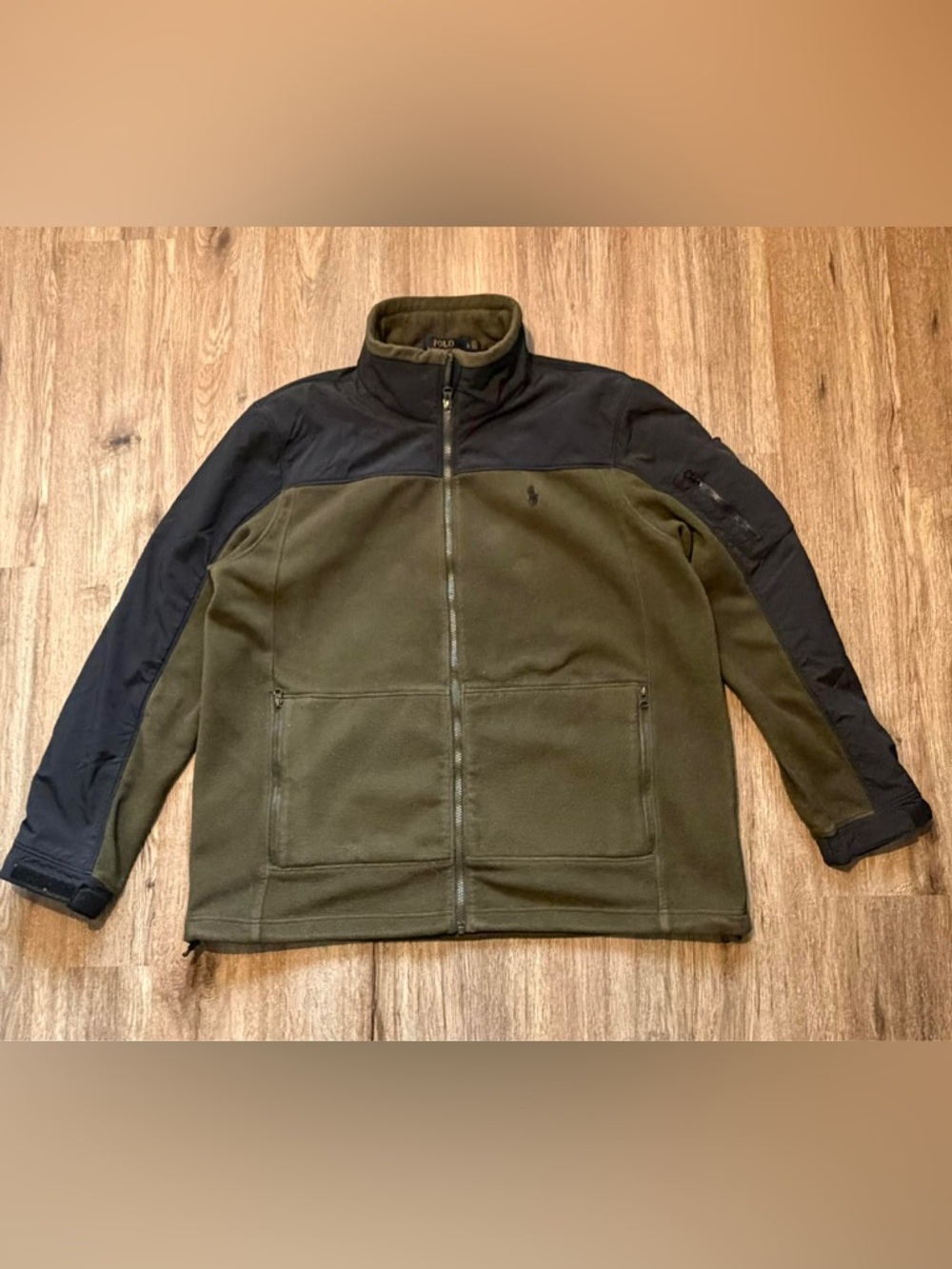 Ralph Lauren Olive & Black Fleece Jacket